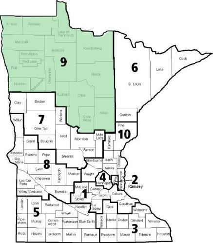 Ninth Judicial District 17 Counties: Aitkin, Beltrami, Cass, Clearwater, Crow Wing, Hubbard, Itasca, Kittson, Koochiching, Lake of the Woods, Mahnomen, Marshall, Norman, Pennington, Polk, Red Lake,