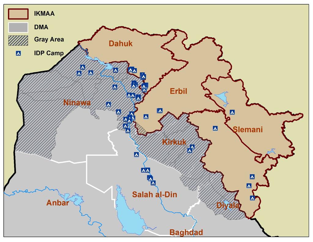 Camp location Assessment in KRI and Gray area MRE activities by implementing partners after