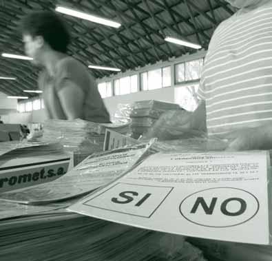 Election workers prepare ballots for the national referendum on constitutional reforms, 13 May 1999, Guatemala City.