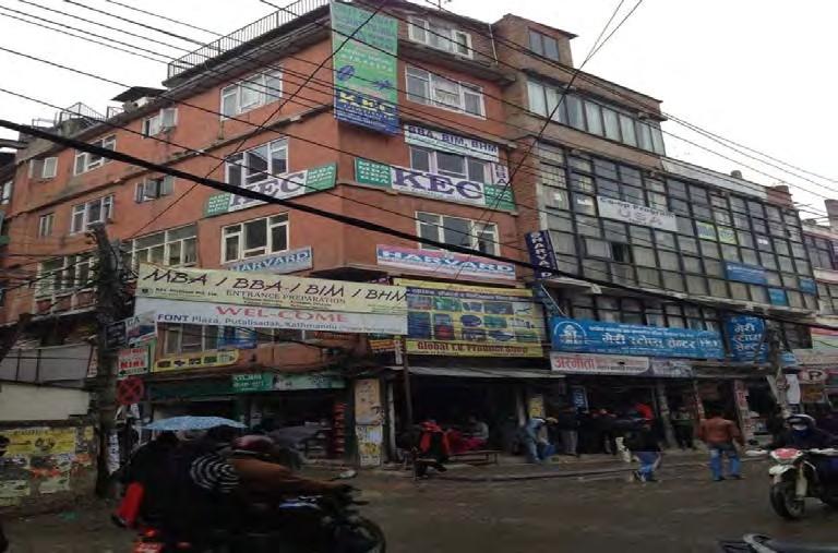 Figure 5: Abroad educational counselling centers in front of Shanker Dev Campus in Kathmandu (Jan 2013).