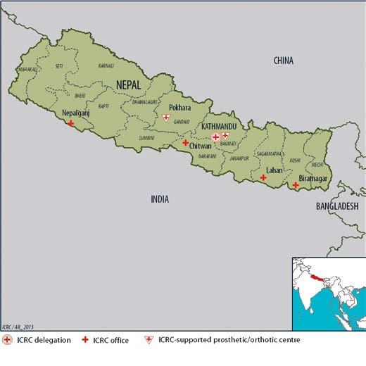 NEPAL The ICRC initially worked in Nepal out of its regional delegation in New Delhi, opening a delegation in Kathmandu in 2001.