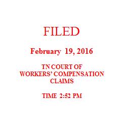 IN THE COURT OF WORKERS' COMPENSATION CLAIMS AT CHATTANOOGA Stephen W. Shepherd, Employee, v. Haren Construction Co., Inc., Employer, And Amerisure Insurance Company, Insurance Carrier. Docket No.