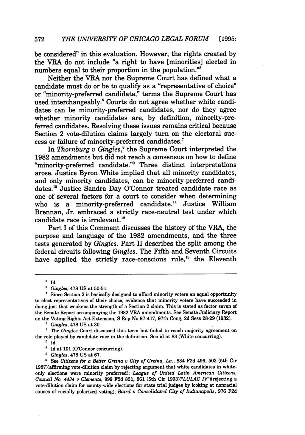 572 THE UNIVERSITY OF CHICAGO LEGAL FORUM [1995: be considered" in this evaluation.