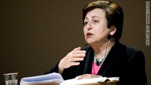 Williams of the US, Iranian lawyer Shirin Ebadi and former South