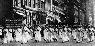 They are arrested. 1913 A women s suffrage parade is held in Washington, D.C. More than 5,000 women march.
