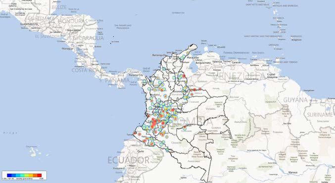 suggests that the FARC considers these two urban centers important to its drug trafficking operations, whereas its activities near Panama suggest that this area is important for the insurgency.
