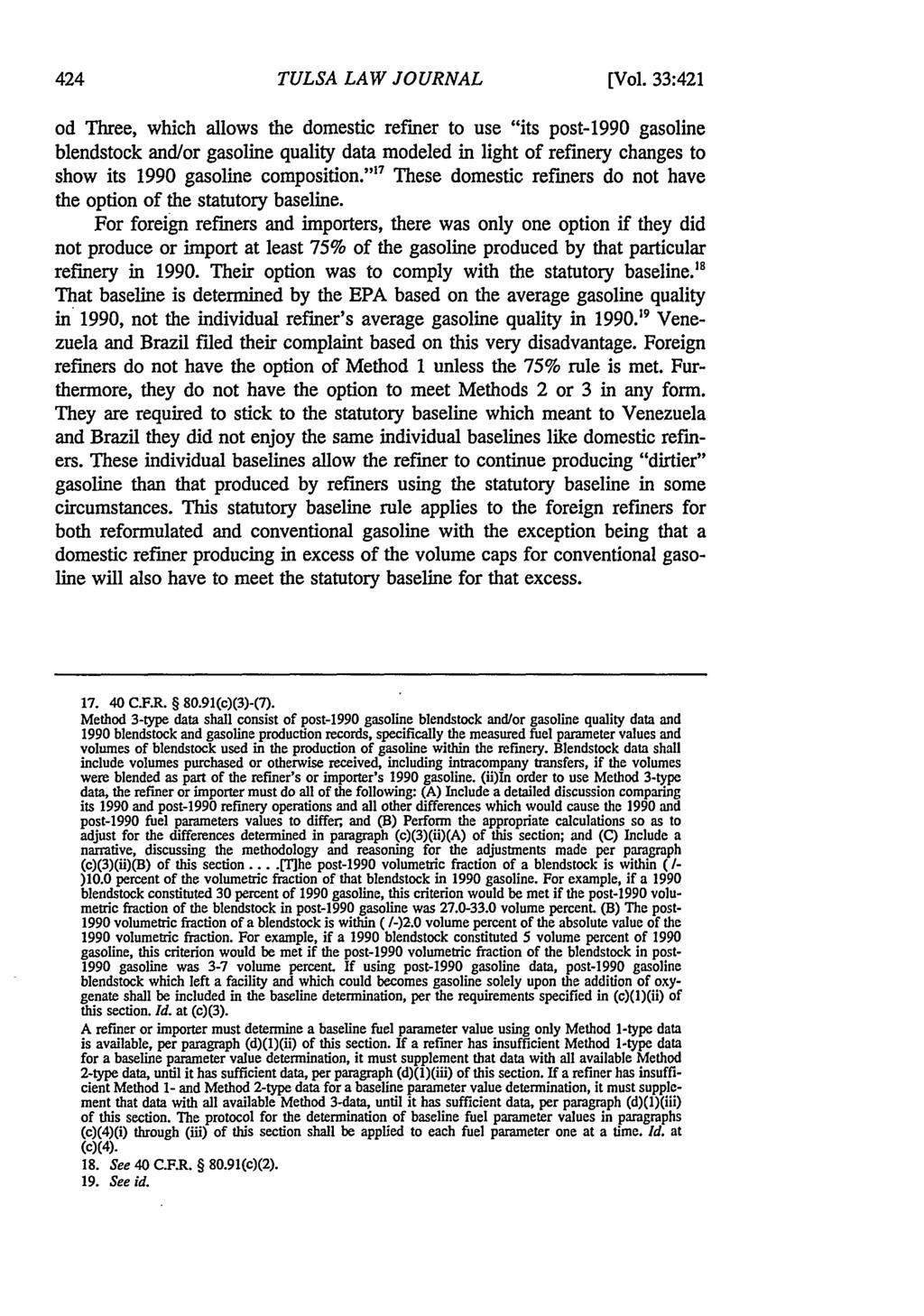 Tulsa Law Review, Vol. 33 [1997], Iss. 1, Art. 19 TULSA LAW JOURNAL [Vol.