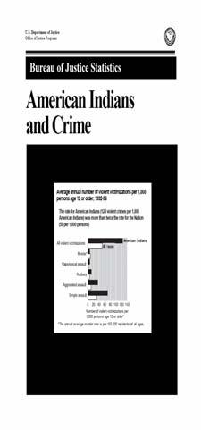 American Indians and Crime Violent Crime, by type of crime and race of victim, NCVS 1992-96 This report represents a compilation of data on the effects and consequences of violent crime among