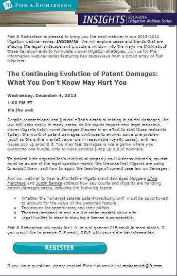 Injunctive Relief INSIGHTS for Standard-Essential Litigation Webinar Patents Series Overview Monthly Webinars Generally 3 rd Wednesday at 1pm ET Key