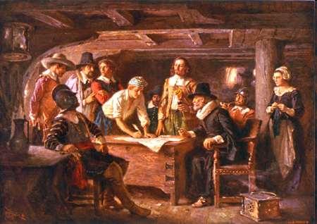 Representative Government in New England Mayflower Compact Puritans drafted while aboard the Mayflower before even landing in America Established elected