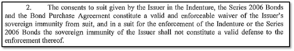 Tribe s waiver of sovereign immunity in the Bond Purchase Agreement.