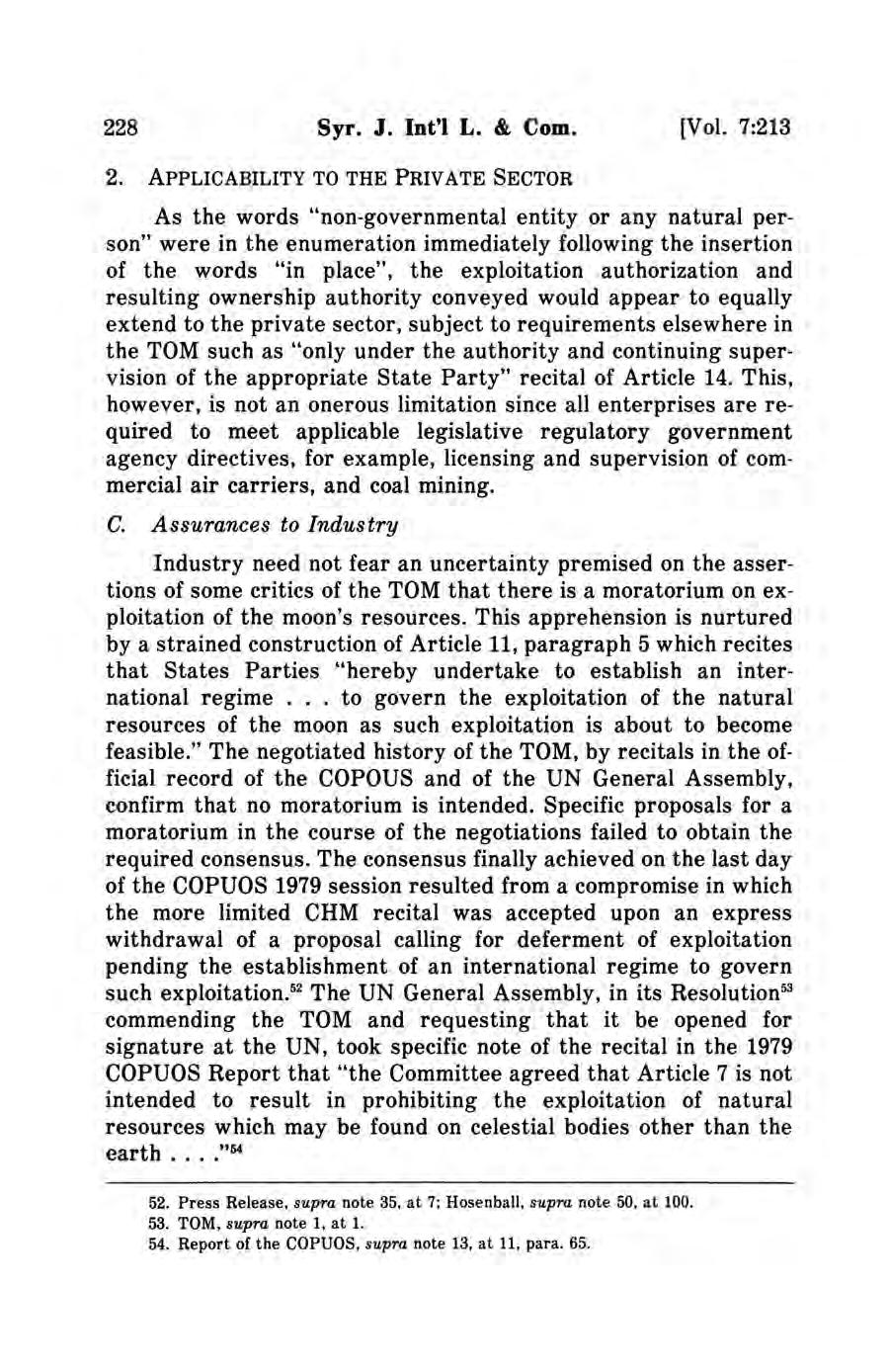 Syracuse Journal of International Law and Commerce, Vol. 7, No. 2 [1980], Art. 6 228 Syr. J. Int') L. & Com. [Vol. 7:213 2.