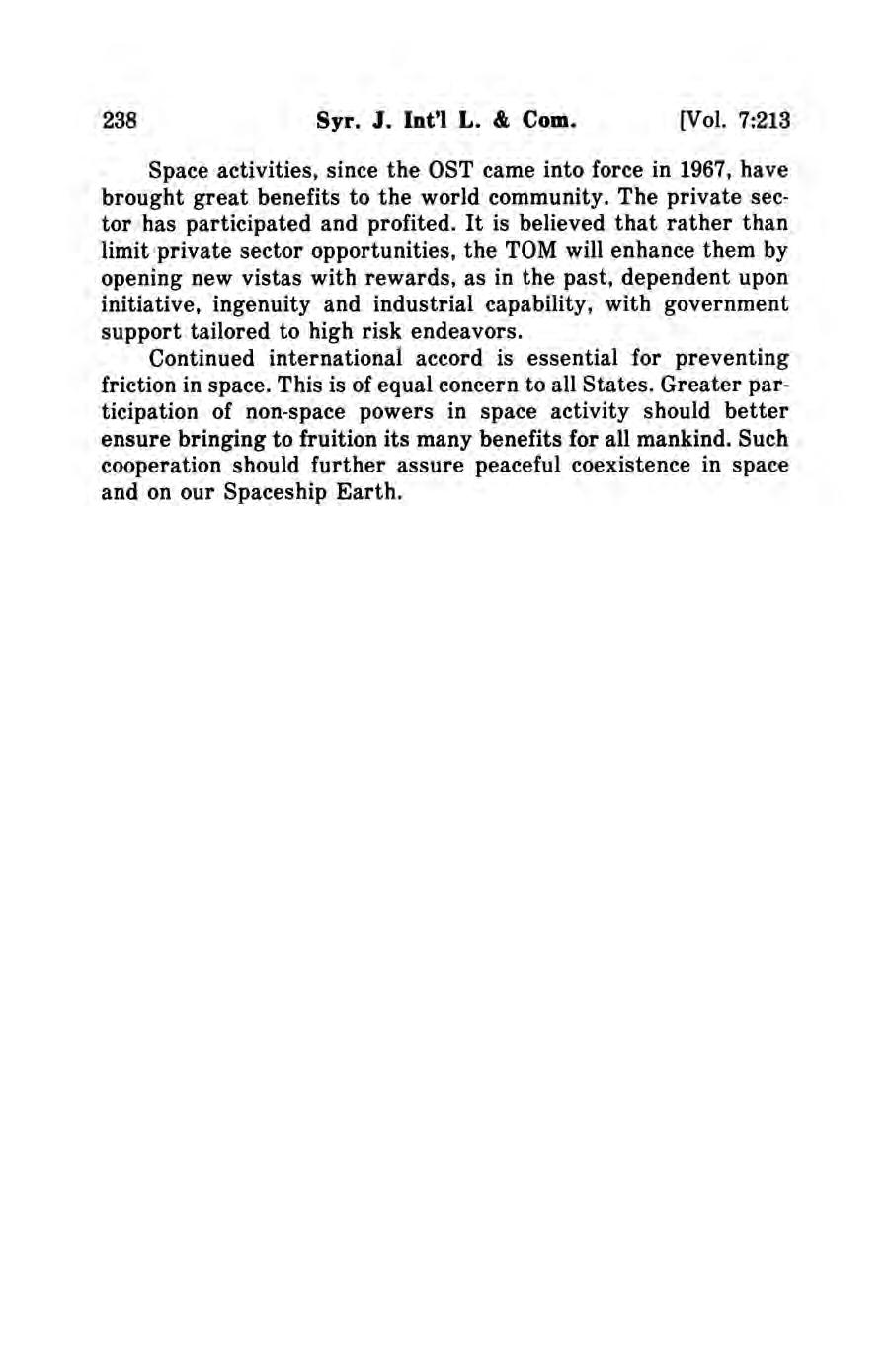 Syracuse Journal of International Law and Commerce, Vol. 7, No. 2 [1980], Art. 6 238 Syr. J. Int'l L. & Com. [Vol.