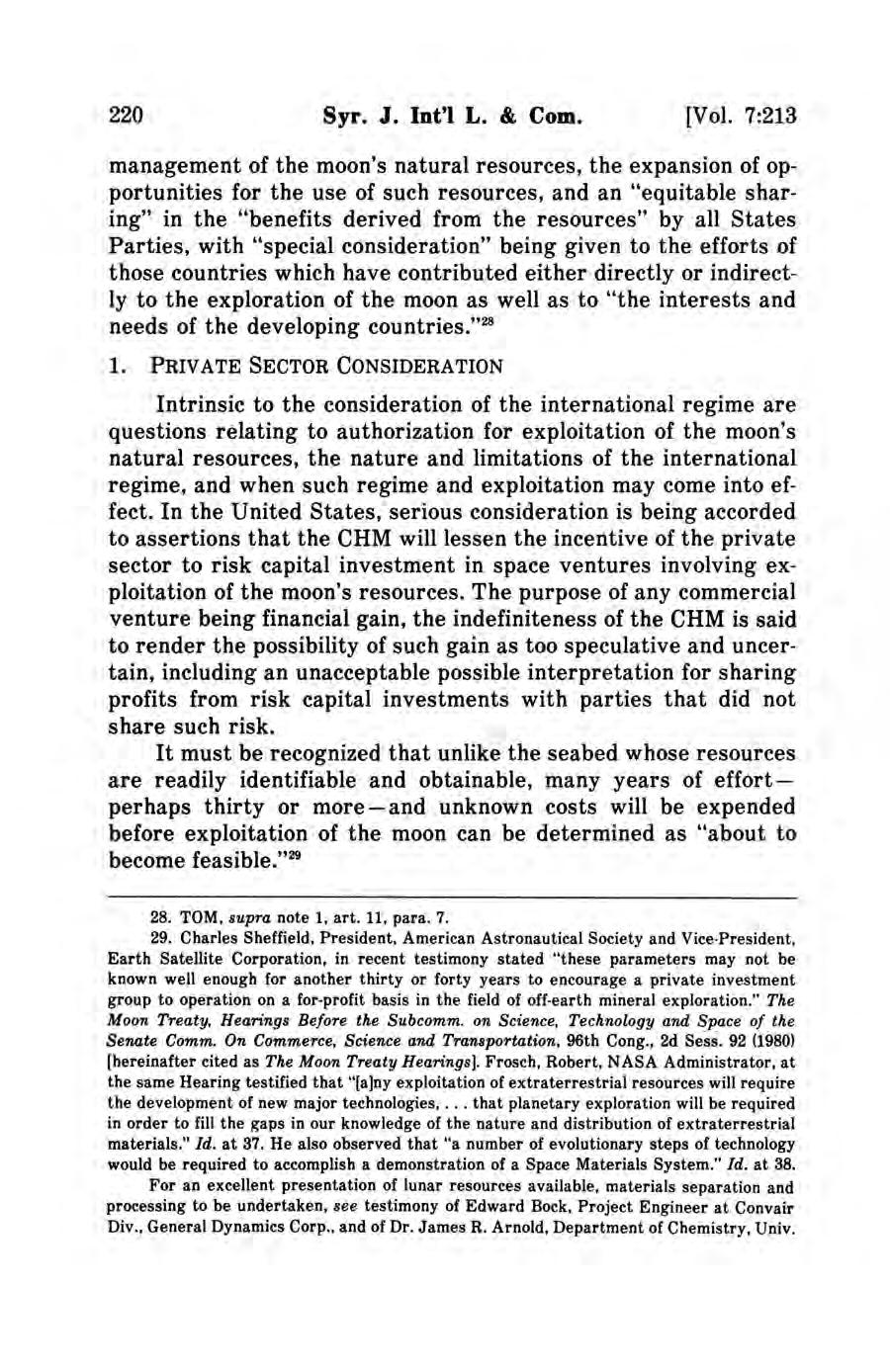 Syracuse Journal of International Law and Commerce, Vol. 7, No. 2 [1980], Art. 6 220 Syr. J. Int'l L. & Com. [Vol.