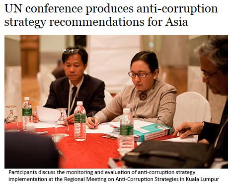 Anti-Corruption Strategies (Resolution 5/4, paragraph 11) Contribution to the development of the Kuala Lumpur statement on anticorruption strategies New global knowledge tool (to be launched at the