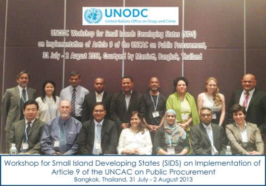 components in Mexico and India) International Anti-Corruption Academy & UNODC developed 1 months anti-corruption in procurement