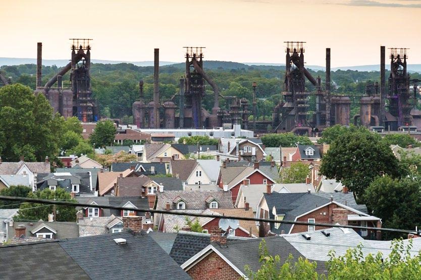 Benefiting from place luck, Bethlehem remained resilient after the closure of Bethlehem Steel in 1999, in part because of its proximity to Philadelphia and New York City.