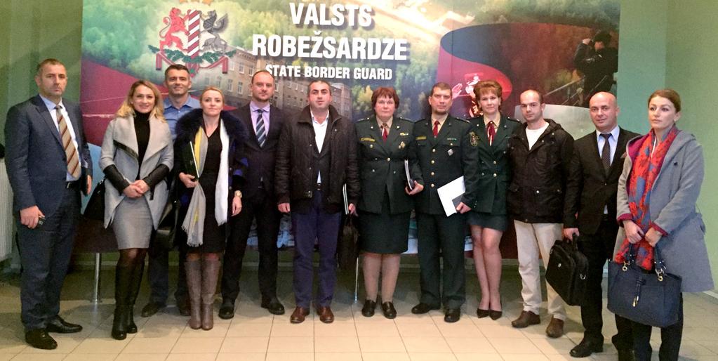 Kosovo delegation met with Latvian State Border Guard as part of the study visit to Latvia on detection and detention of illegal migrants, and enforcement of return, 25 October 2016.