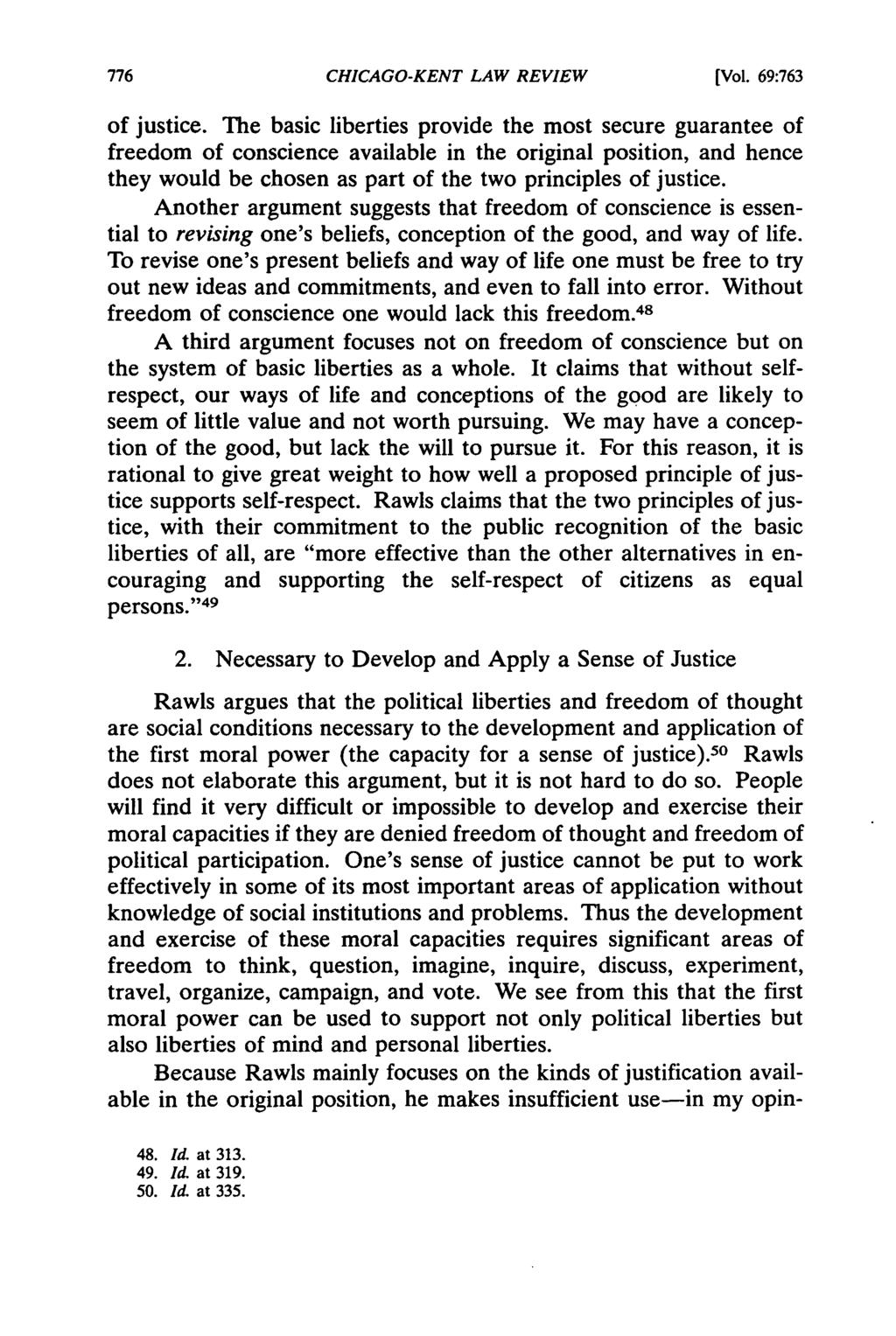 CHICAGO-KENT LAW REVIEW [Vol. 69:763 of justice.