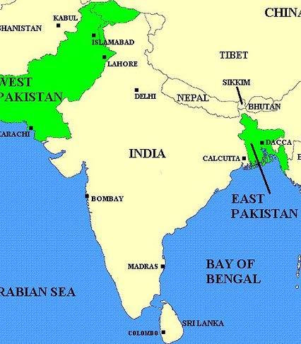Pakistan was created in 1947 Pakistan in the west speaks Urdu and Punjabi; in the east,