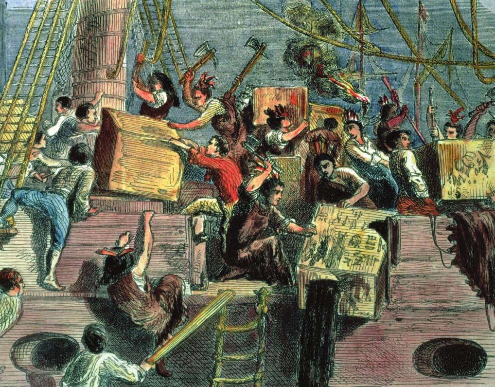 At this original tea party the Boston Tea Party dissatisfied American