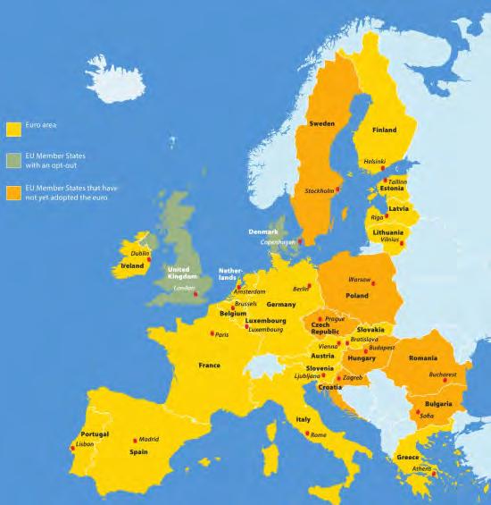 Maastricht Treaty - The Establishment Of The Euro Currently Use (19) Austria Belgium Cyprus Estonia Finland France Germany Greece Ireland Italy Lithuania Latvia -