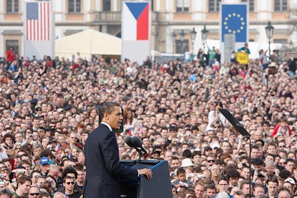 Prague 2009 - Obama I state clearly and with conviction America's commitment to seek the peace and security of a world without nuclear weapons. I'm not naive.
