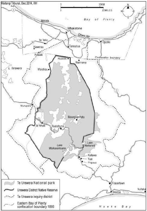 Te Urewera Location Map