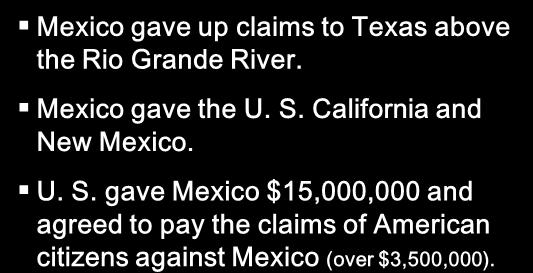 River. Mexico gave the U. S.