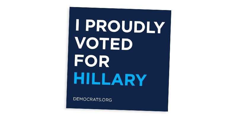 You can put it on your car, phone, laptop, or wherever you want to show off that you're proud of how you voted in this election.