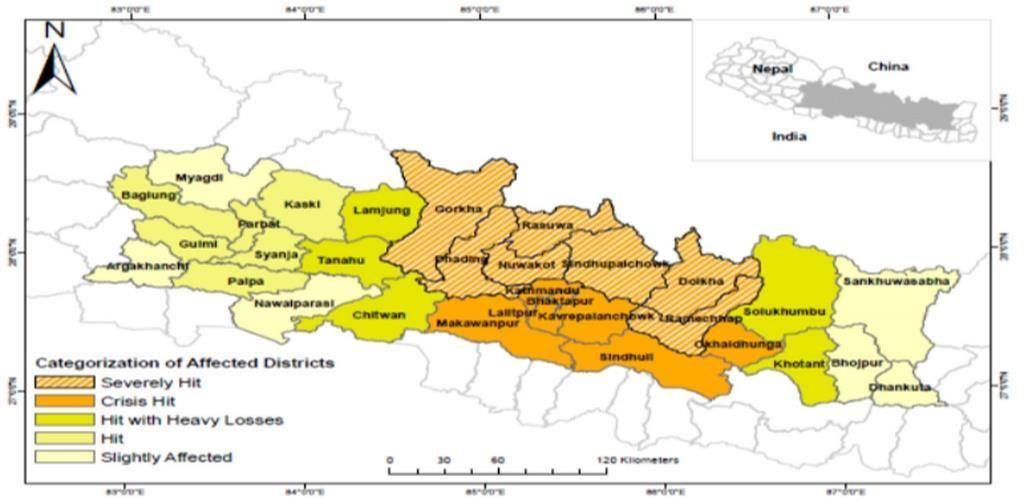 2 Introduction to the Study The April 25 earthquake in Nepal and the subsequent aftershocks resulted in losses not only in terms of lives and physical infrastructures but also of historical, social,