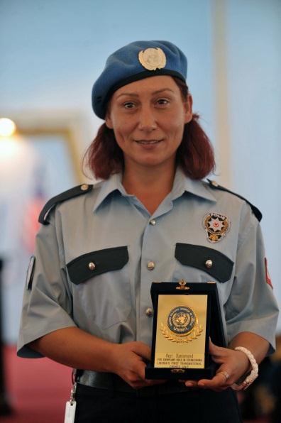 UNPOL Officer Rezi Danismend from Turkey In 2012, the Award was given to Officer Rezi Danismend from Turkey for playing a critical role in the establishment of the first Liberian Transnational Crime