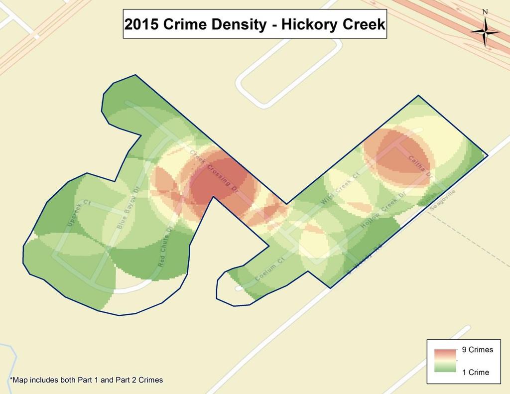There were 31 reportable crimes in the Hickory Creek