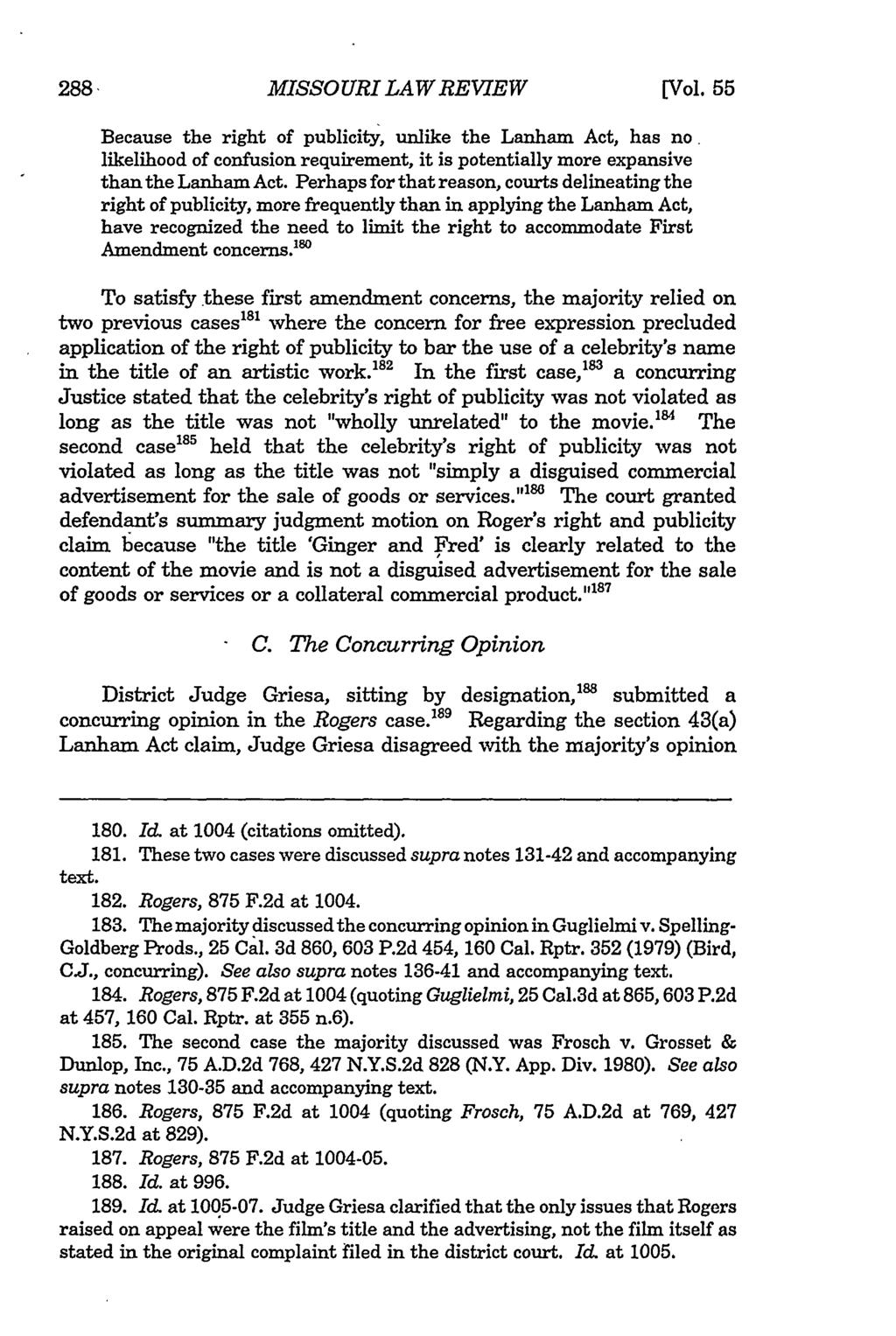 Missouri Law Review, Vol. 55, Iss. 1 [1990], Art. 8 MISSOURI LAW REVIEW [Vol.