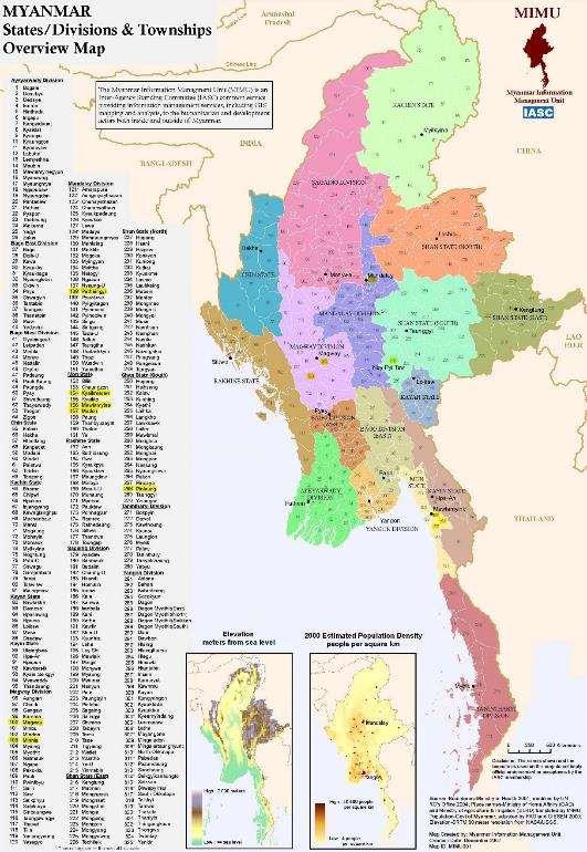 HELVETAS Swiss Intercooperation Myanmar 39 Annex 2 Map showing the townships visited for