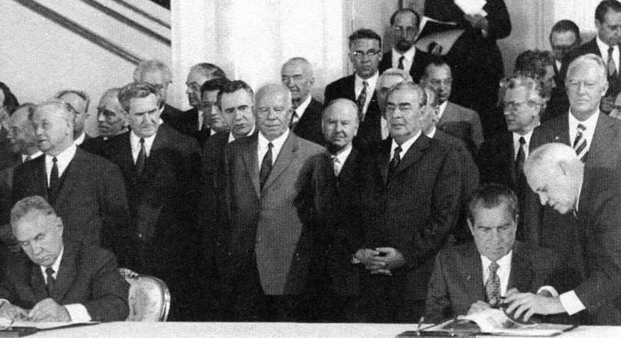 I. 3 months later, Nixon went to the Soviet Union. Nixon & the Soviet Union signed the SALT 1 Treaty. II.