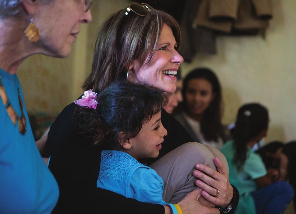 Many of these families have arrived across the desert with nothing but the clothes on their backs. Rep. Bustos meets a Syrian family at their home in Mafraq, Jordan.