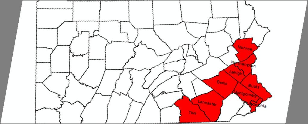 States 43 Map 4 Pennsylvania Latino