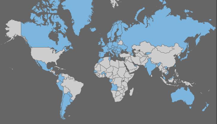 1. 94 countries with (private sector) data privacy laws