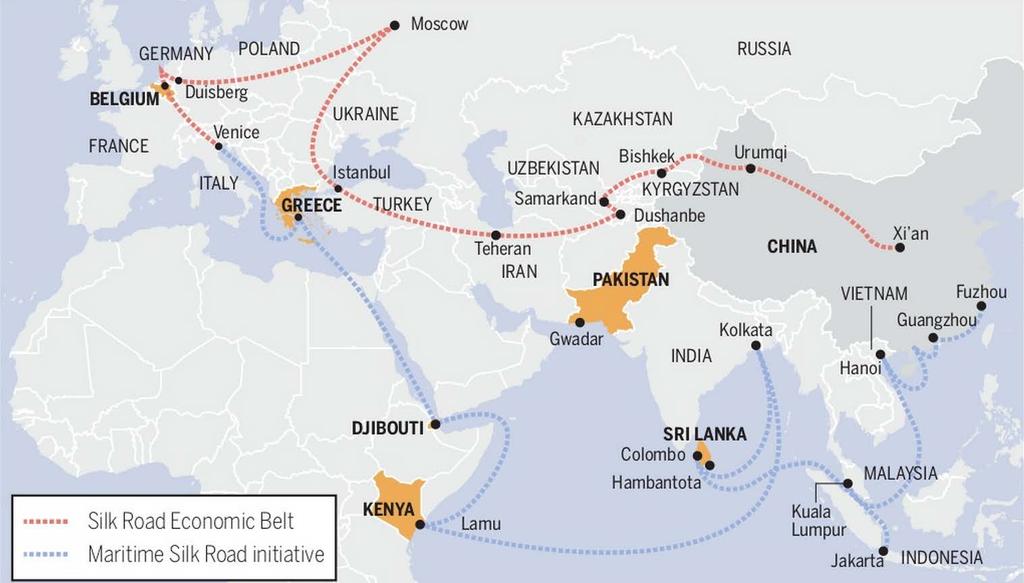 Chinese dream: One belt, one road Source: Asia Pacific