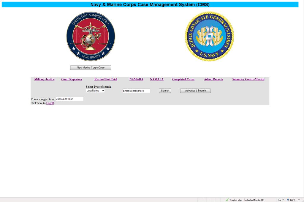 Chapter 1 The Military Justice Case Management System Overview 1.