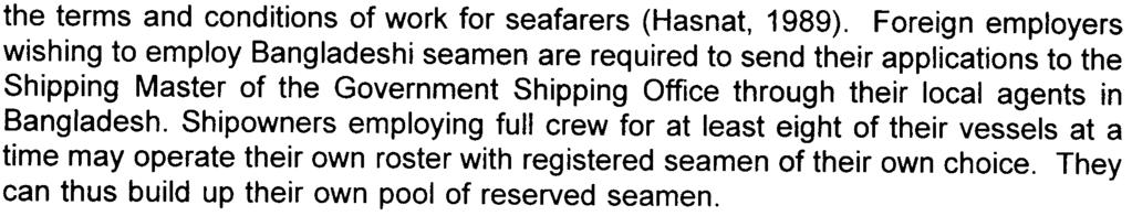 22 5.3.3 20. Mr. the terms and conditions of work for seafarers (Hasnat, 1989).
