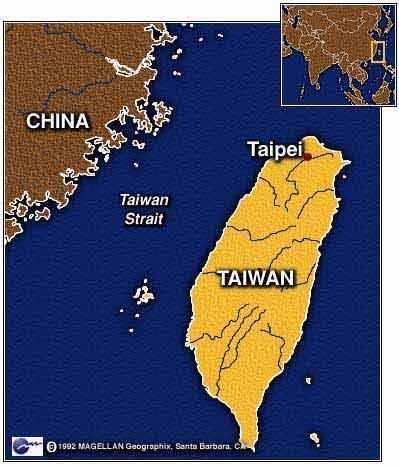 Taiwan Chiang Kai-shek, retreated from Mainland China and moved his government from Nanjing to Taipei, Taiwan's largest city.