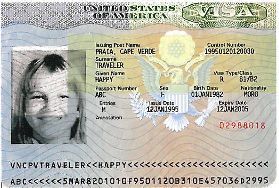 Non-Immigrant Visa B1/B2 = visitor (tourist)