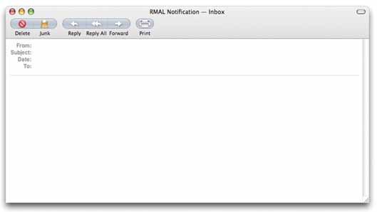 What does a RMAS notification look like? The following emails are examples of the type of RMAS message notifi cations Australia receives.