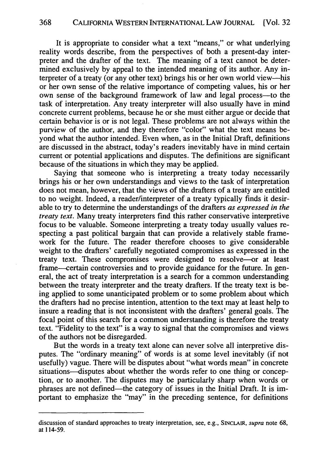 California Western International Law Journal, Vol. 32 [2001], No. 2, Art. 6 368 CALIFORNIA WESTERN INTERNATIONAL LAW JOURNAL [Vol.
