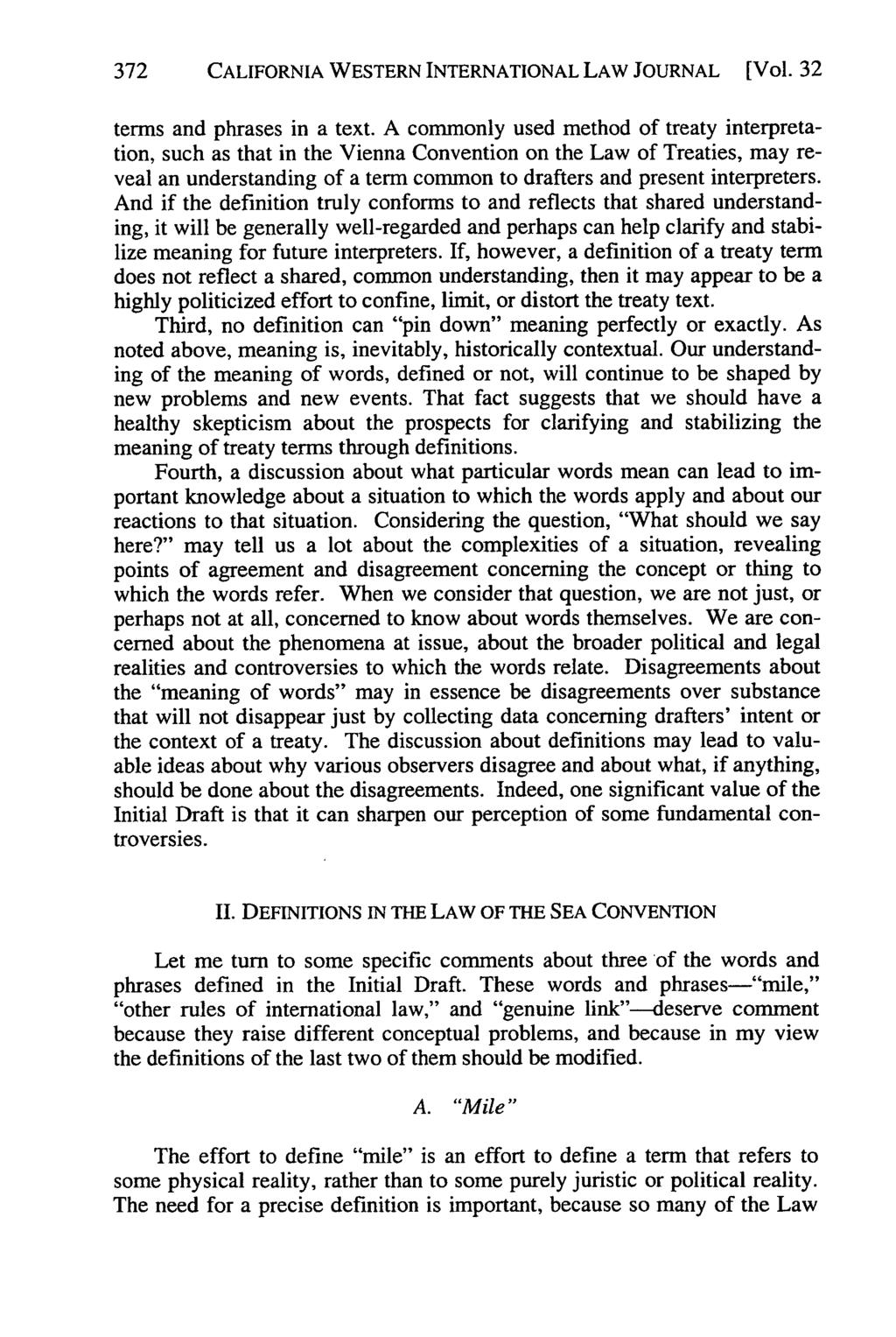 California Western International Law Journal, Vol. 32 [2001], No. 2, Art. 6 372 CALIFORNIA WESTERN INTERNATIONAL LAW JOURNAL [Vol. 32 terms and phrases in a text.