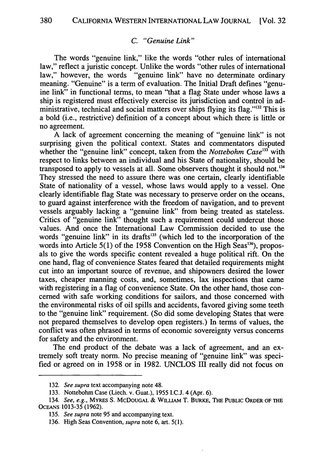 380 California Western International Law Journal, Vol. 32 [2001], No. 2, Art. 6 CALIFORNIA WESTERN INTERNATIONAL LAW JOURNAL [Vol. 32 C.