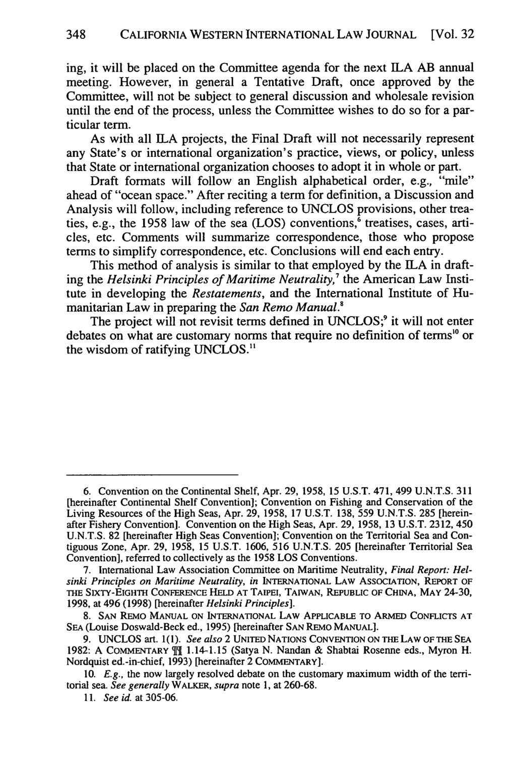 348 California Western International Law Journal, Vol. 32 [2001], No. 2, Art. 6 CALIFORNIA WESTERN INTERNATIONAL LAW JOURNAL [Vol.