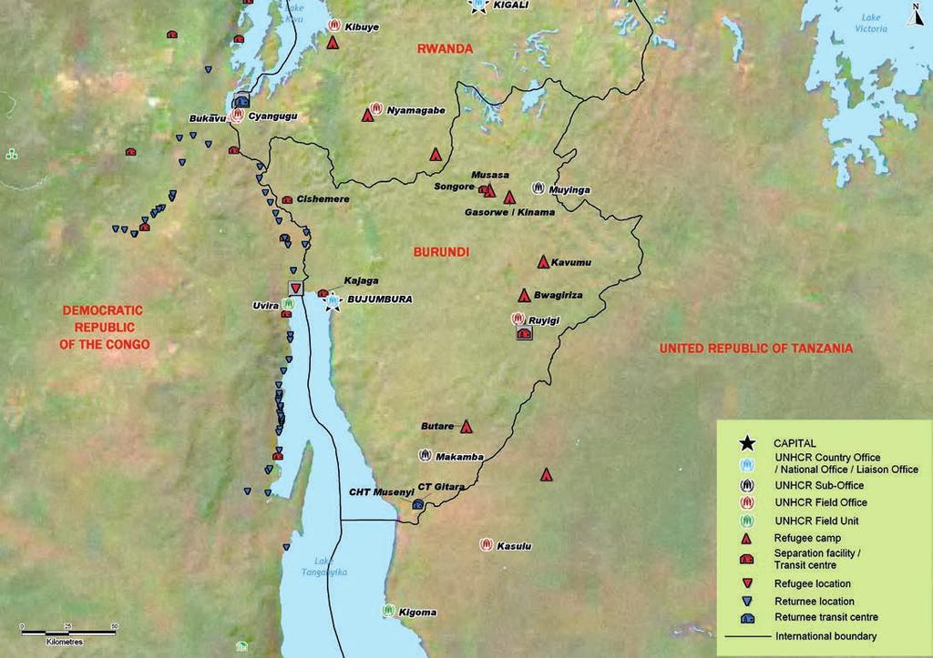 BURUNDI 2013 GLOBAL REPORT Operational highlights Insecurity in South Kivu province in the Democratic Republic of the Congo (DRC), and the subsequent influx of refugees from the DRC into Burundi,